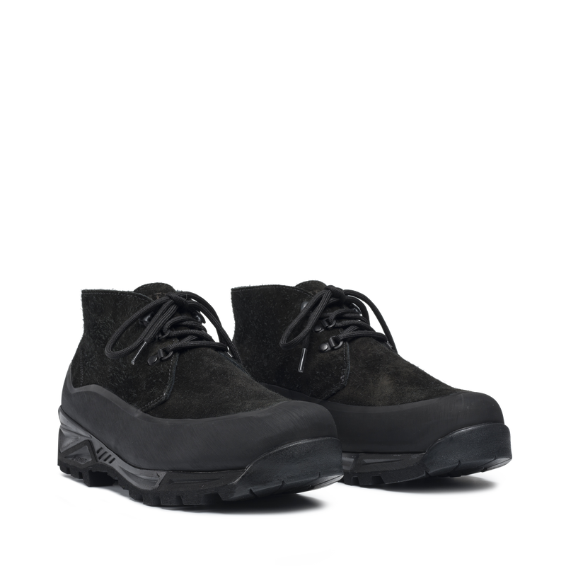 Asiago Black Hairy Suede M